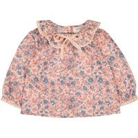 Louis Louise Powder Pink Vintage Flower Alicia Baby Blouse