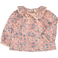 Louis Louise Powder Pink Vintage Flower Alicia Baby Blouse