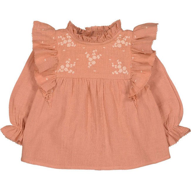 Louis Louise Blush Organic Cotton Amandette Baby Blouse
