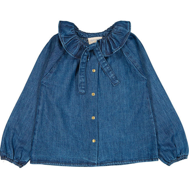Louis Louise Denim Blue Angele Blouse