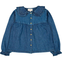 Louis Louise Denim Blue Baby Doll Blouse