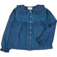 Louis Louise Denim Blue Baby Doll Blouse