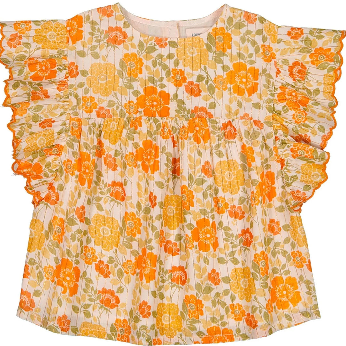 Louis Louise Orange Vintage Flower Jasmin Tunic