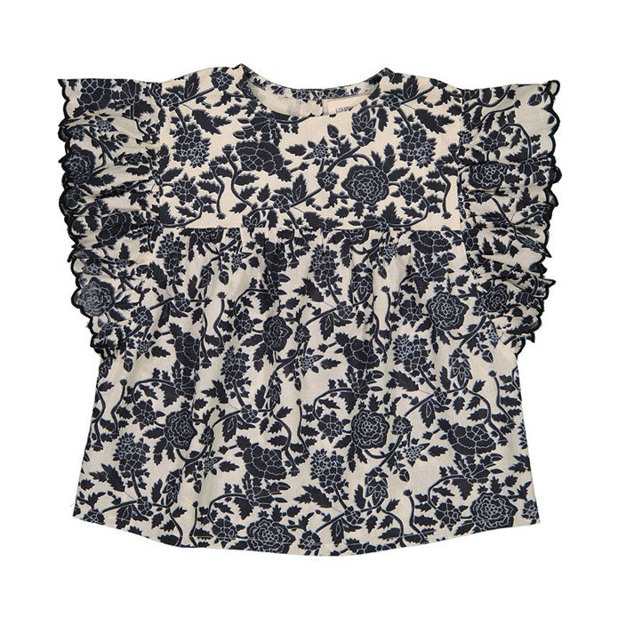 Louis Louise Black Indian Flower Jasmin Tunic