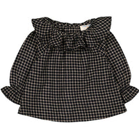 Louis Louise Black Check Twill Lilie Baby Blouse