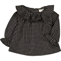 Louis Louise Black Check Twill Lilie Baby Blouse