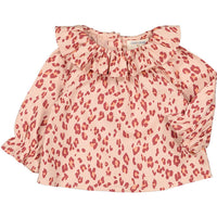 Louis Louise Powder Pink Leopard Lilie Baby Blouse