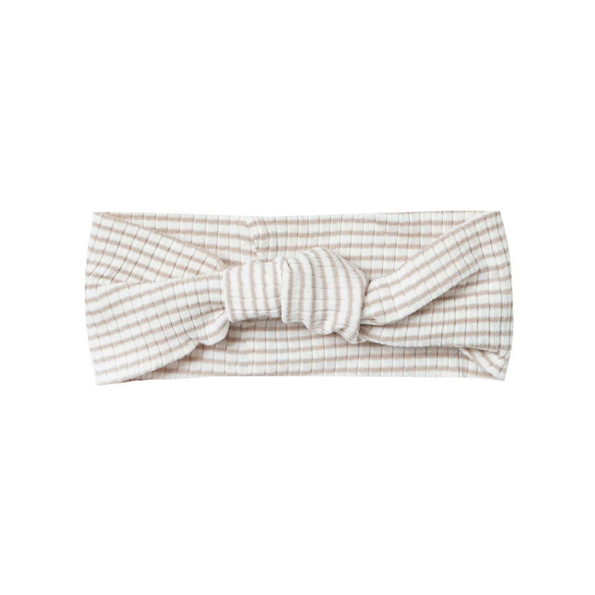 Quincy Mae Fog Stripe Baby Turban