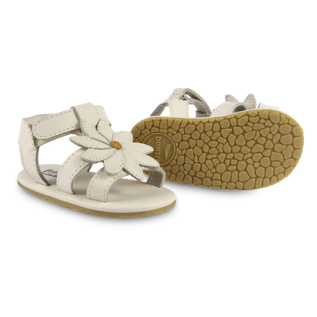 Donsje Off White Leather Daisy Baby Sandals