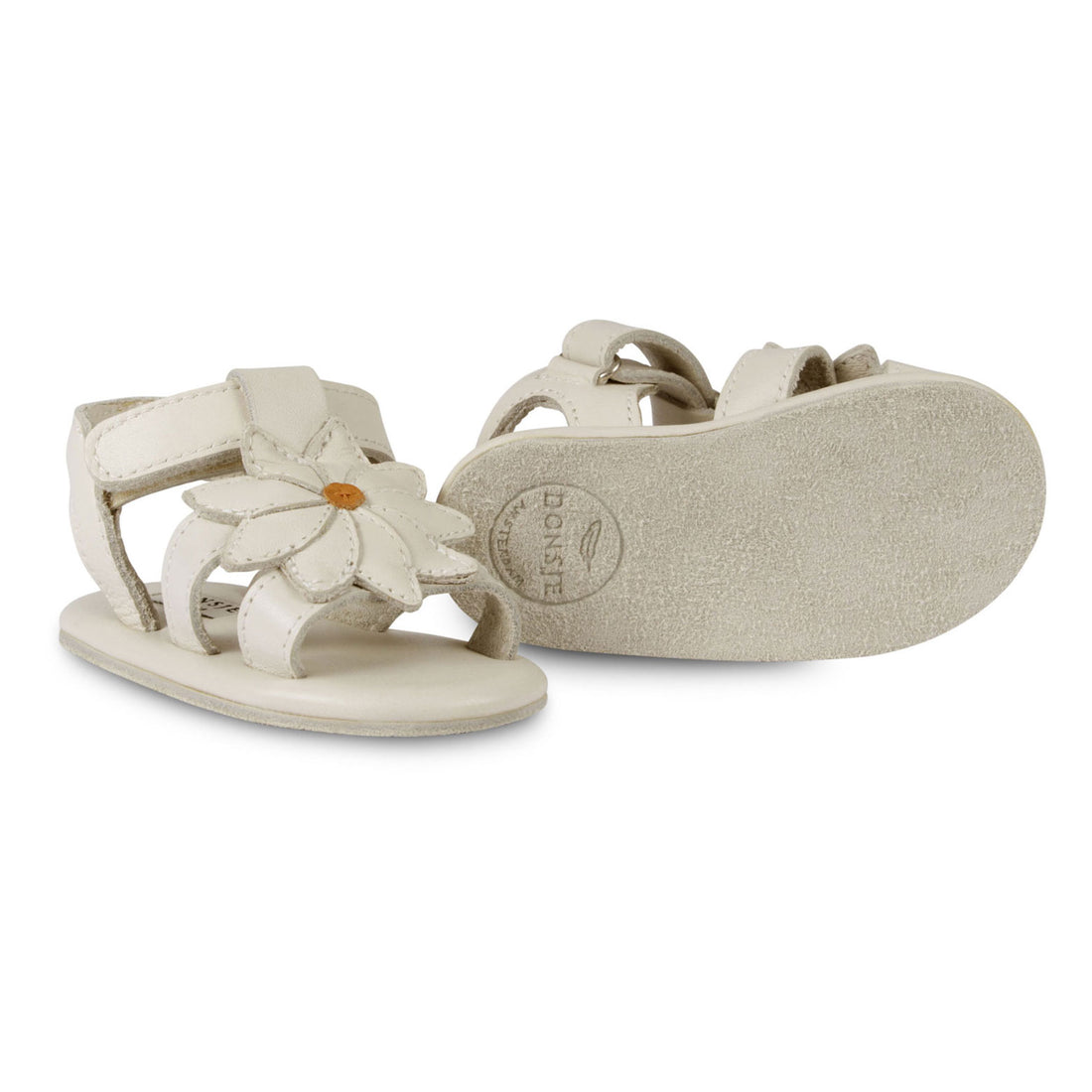 Donsje Off White Leather Daisy Baby Sandals