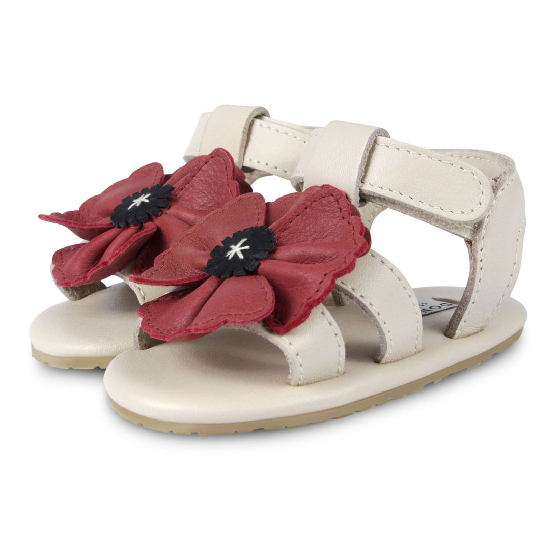 Donsje Cream Leather Poppy Baby Sandals