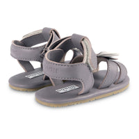 Donsje Dark Lavender Leather Dragonfly Baby Sandals