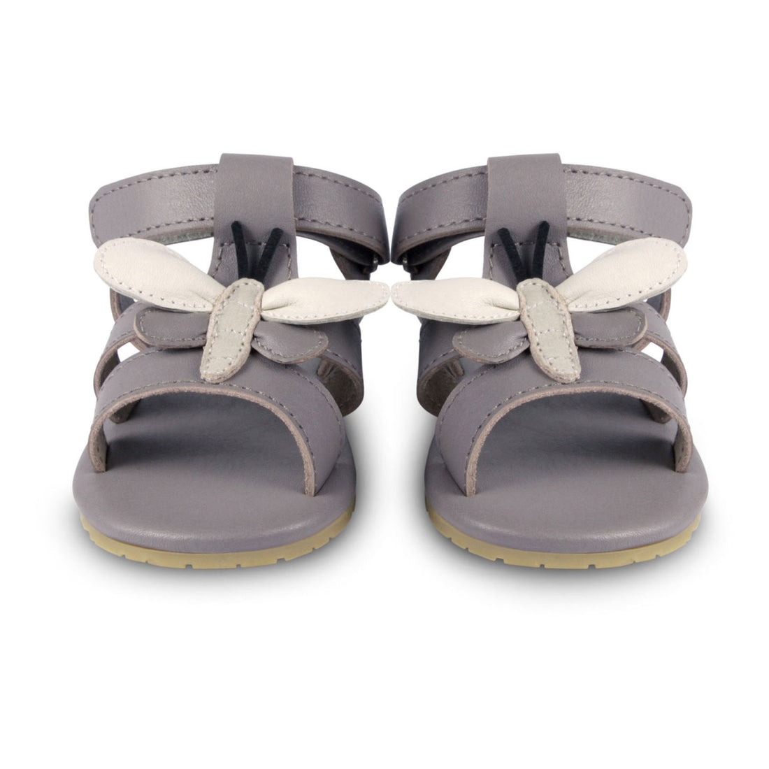 Donsje Dark Lavender Leather Dragonfly Baby Sandals