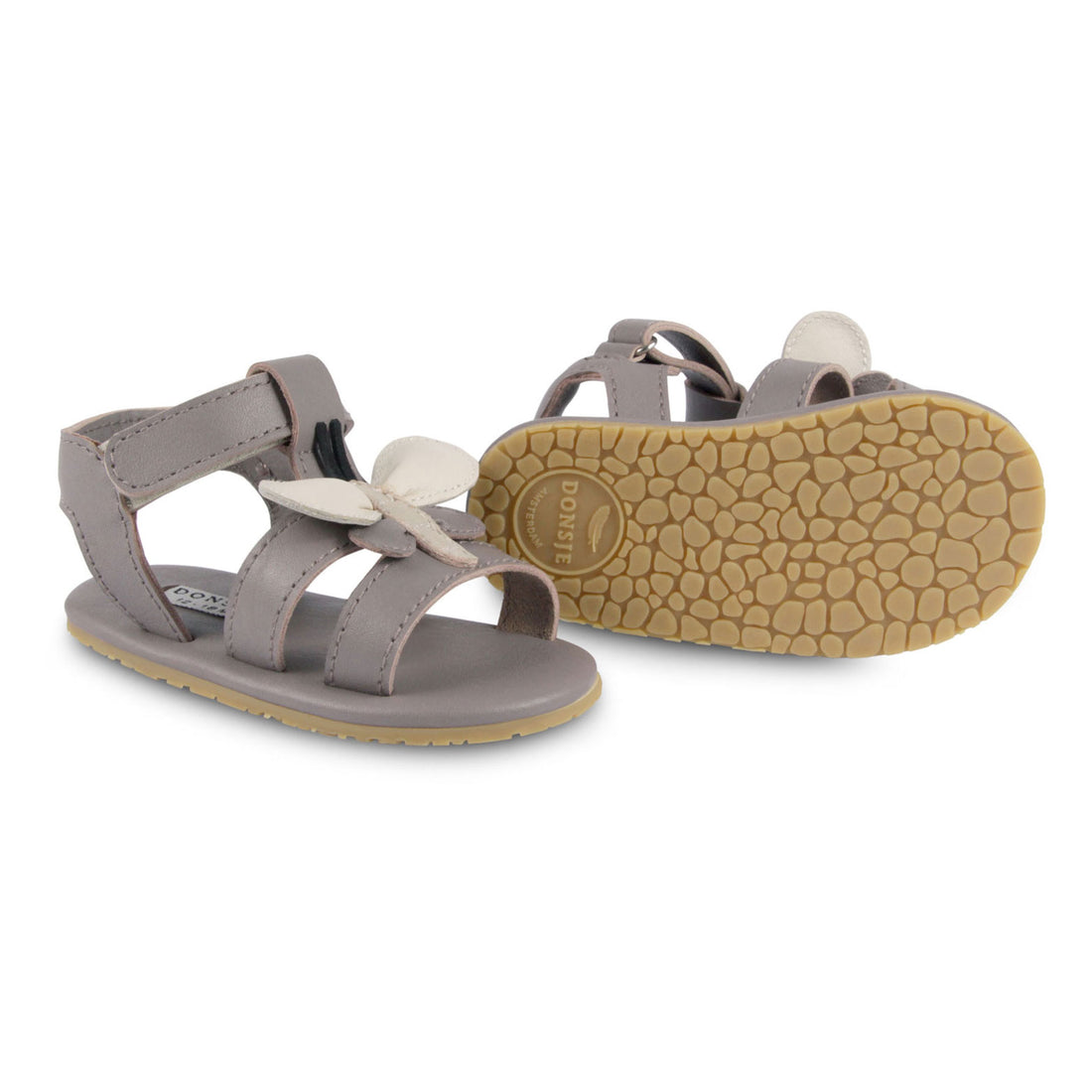 Donsje Dark Lavender Leather Dragonfly Baby Sandals – Ladida