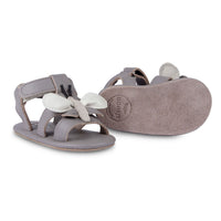 Donsje Dark Lavender Leather Dragonfly Baby Sandals