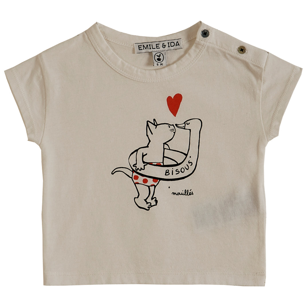 Emile et Ida Cream Float Baby Tee
