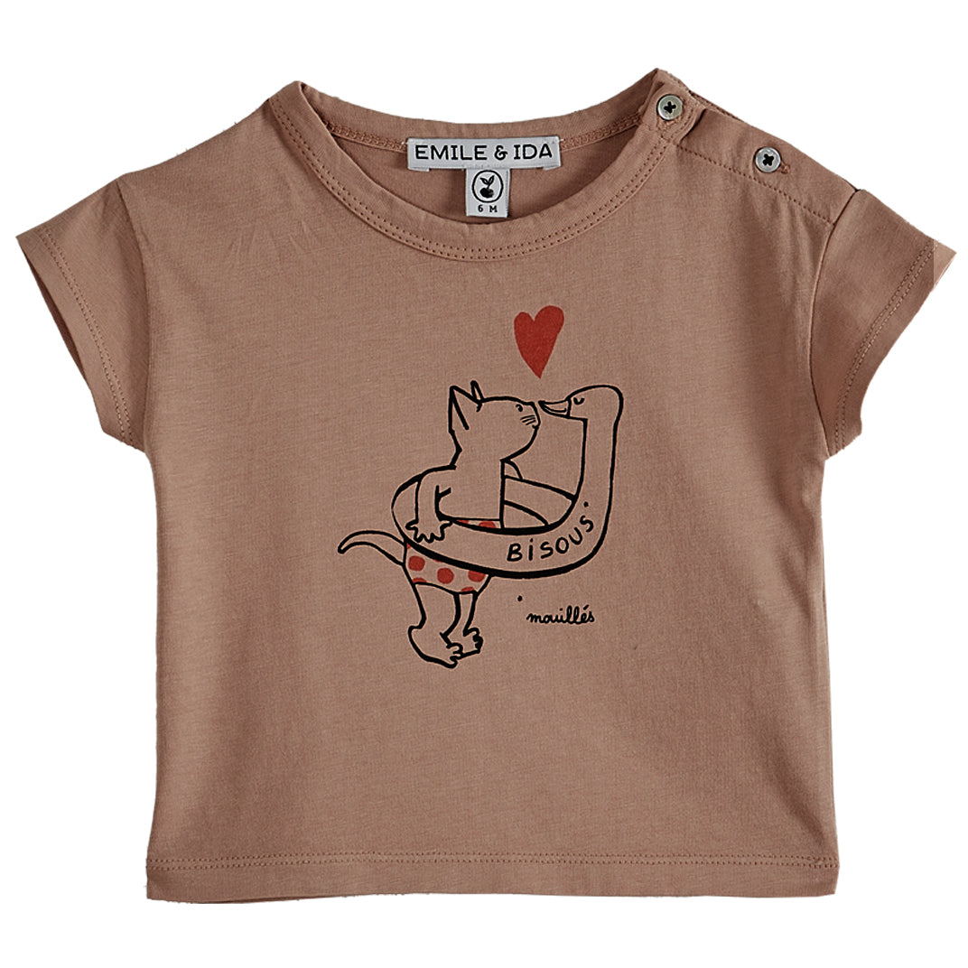 Emile et Ida Terracotta Float Baby Tee