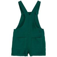 Emile et Ida Green Cotton Gauze Salopette