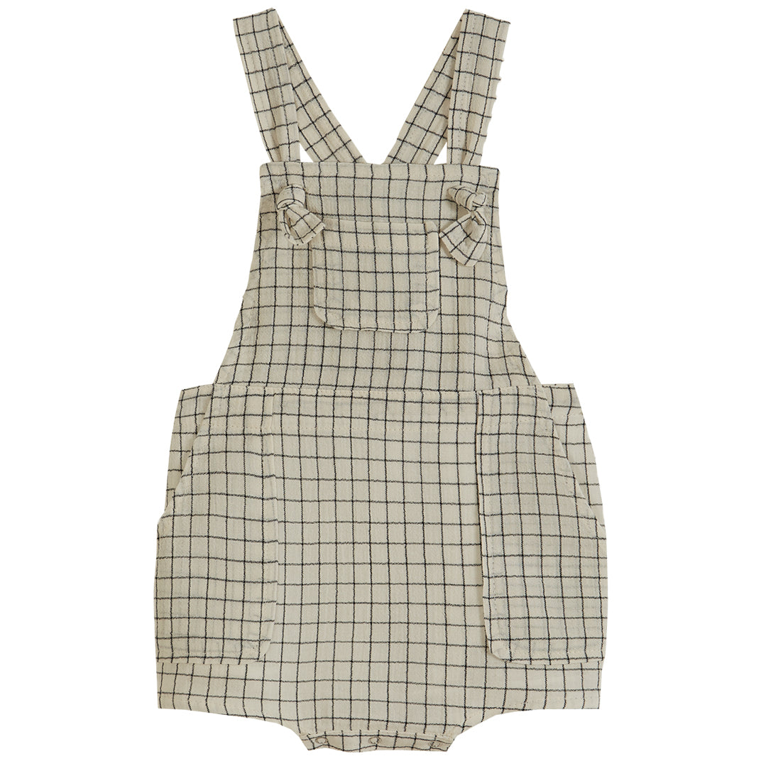 Emile et Ida Taupe Checked Salopette