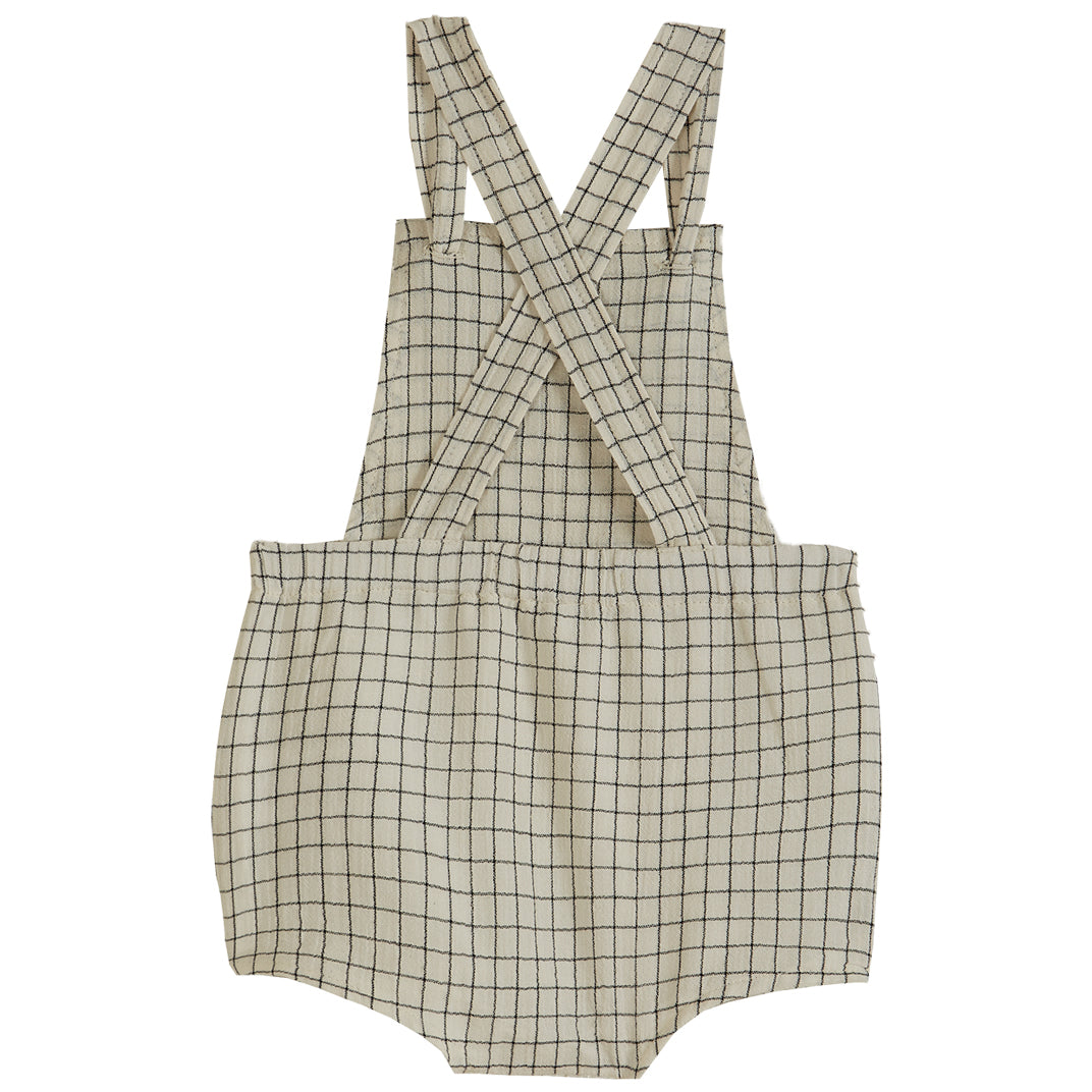 Emile et Ida Taupe Checked Salopette