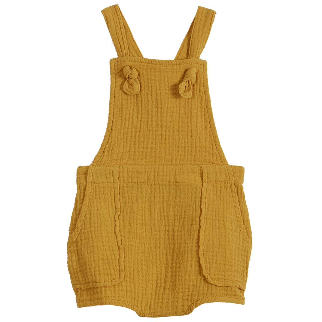 Emile et Ida Yellow Cotton Gauze Salopette