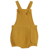 Emile et Ida Yellow Cotton Gauze Salopette