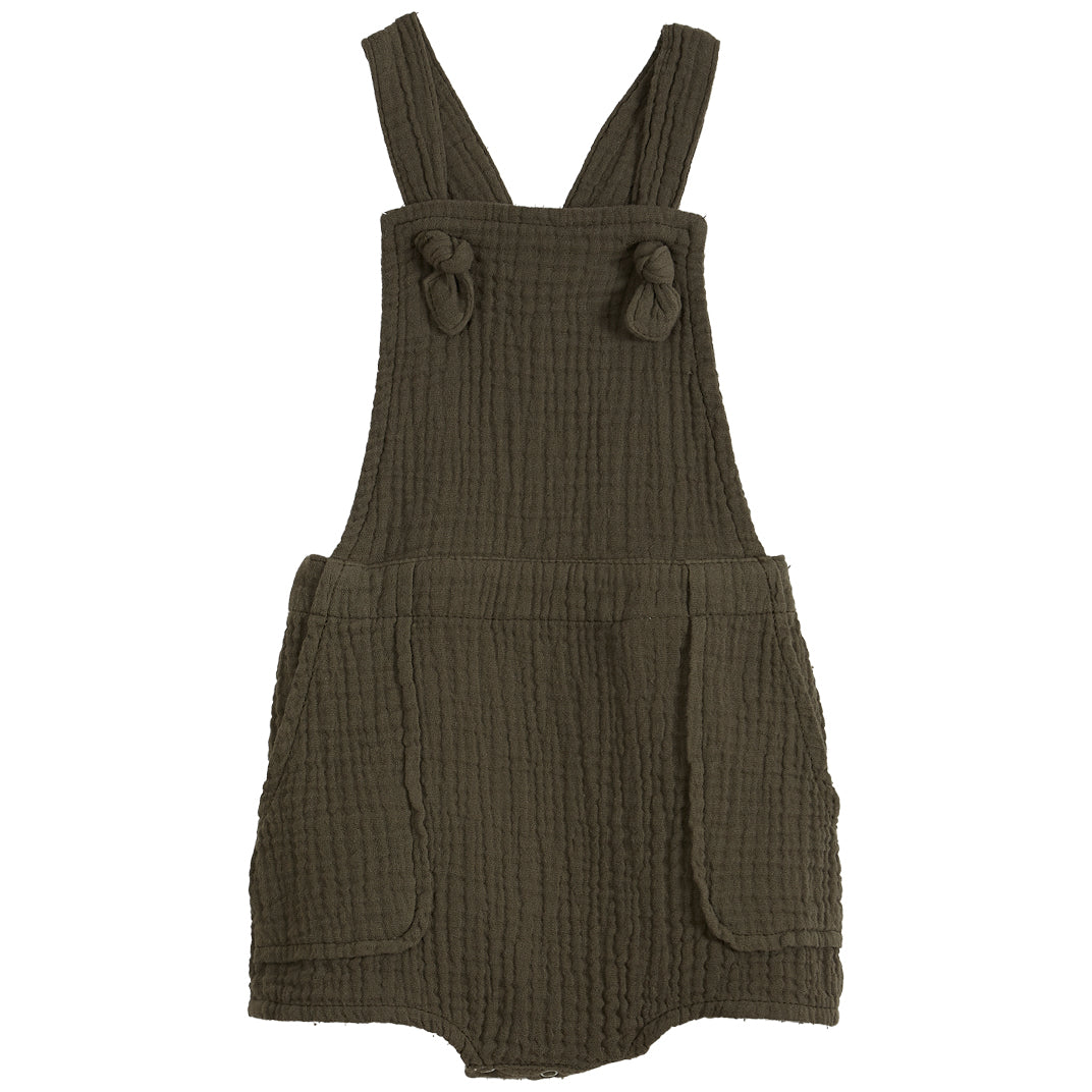 Emile et Ida Kaki Cotton Gauze Salopette