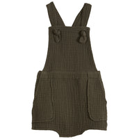 Emile et Ida Kaki Cotton Gauze Salopette