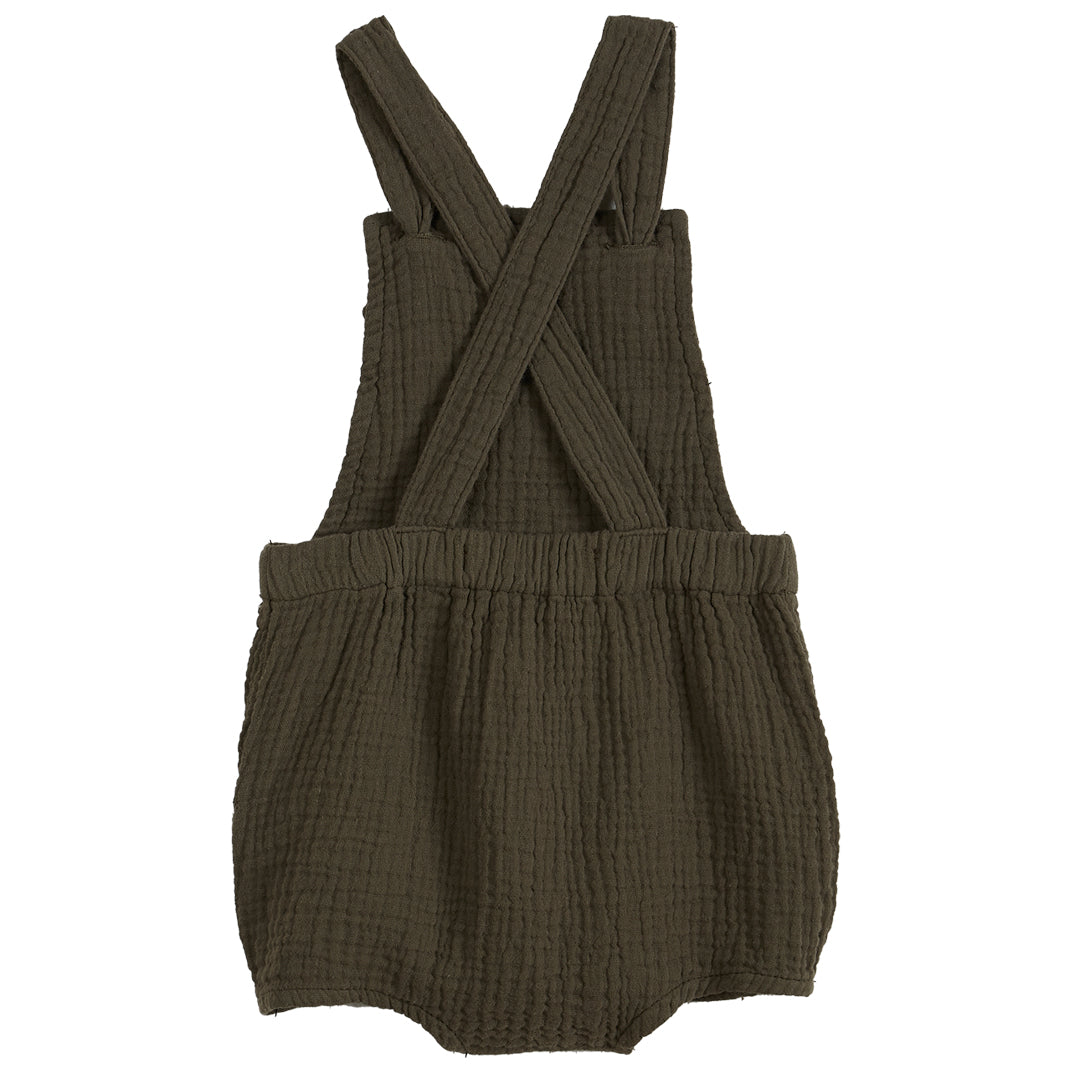 Emile et Ida Kaki Cotton Gauze Salopette