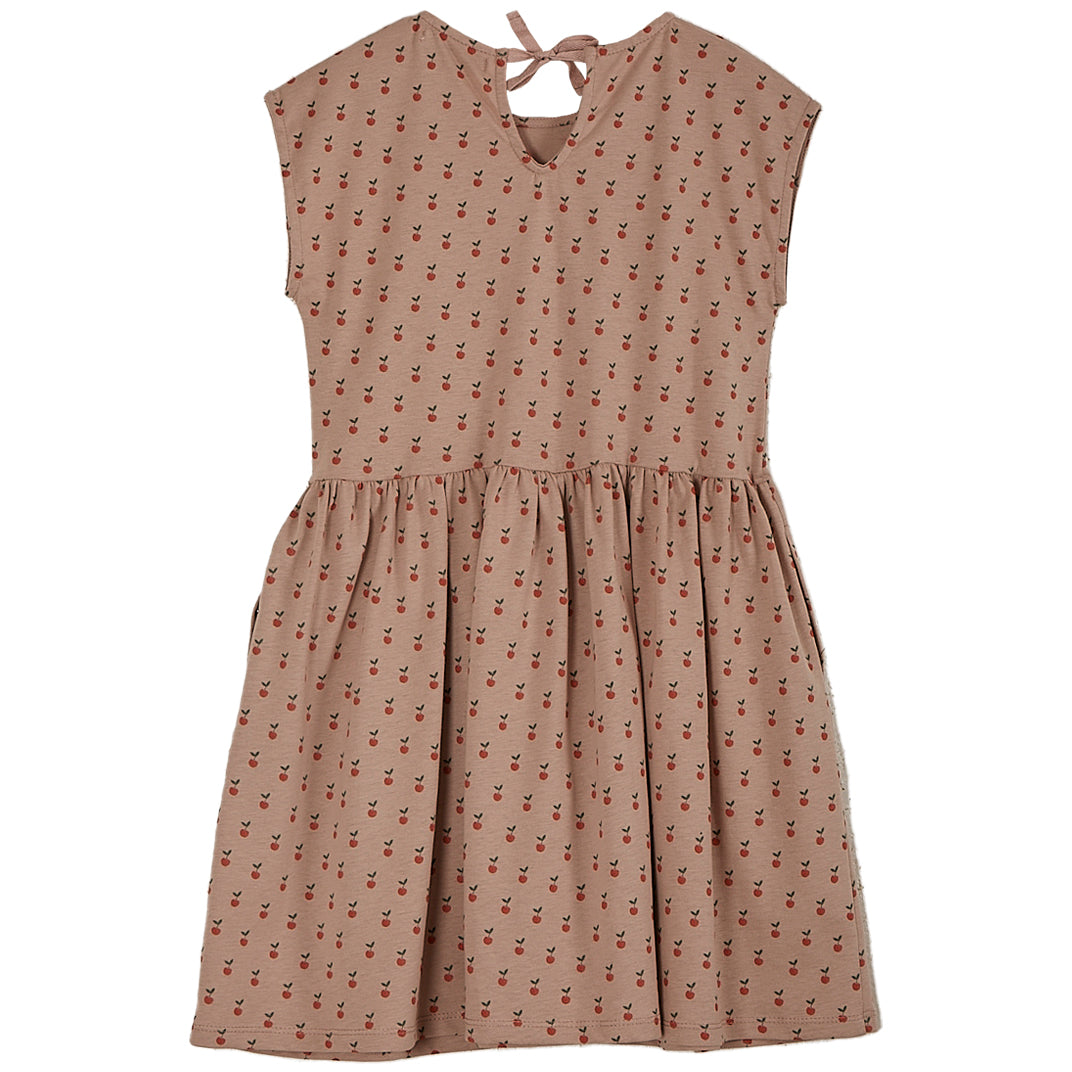 Emile et Ida Terracotta Apple Print Jersey Dress