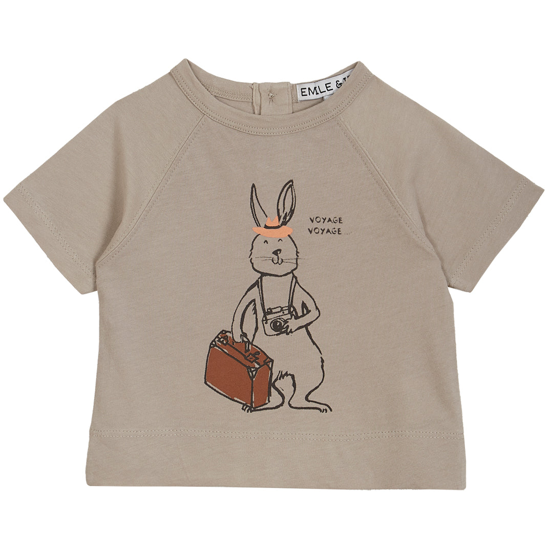 Emile et Ida Grey Travel Rabbit Tee