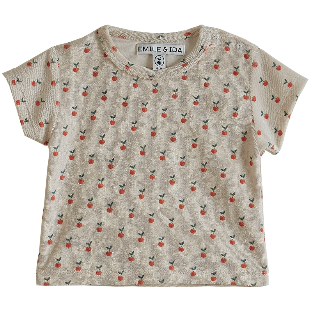 Emile et Ida Ecru Pommes Baby Tee