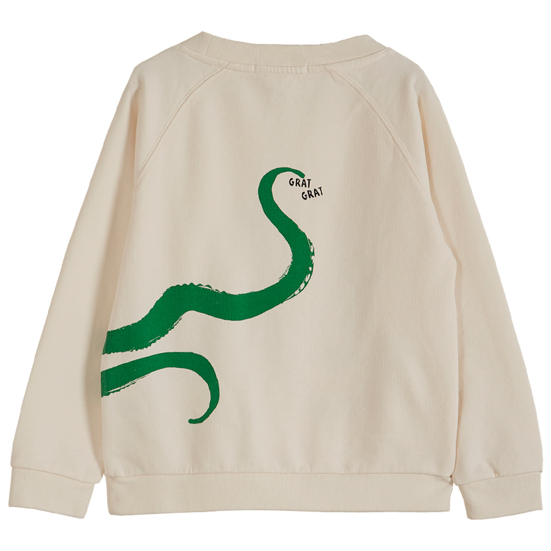 Emile et Ida Ecru Octopus  Sweatshirt