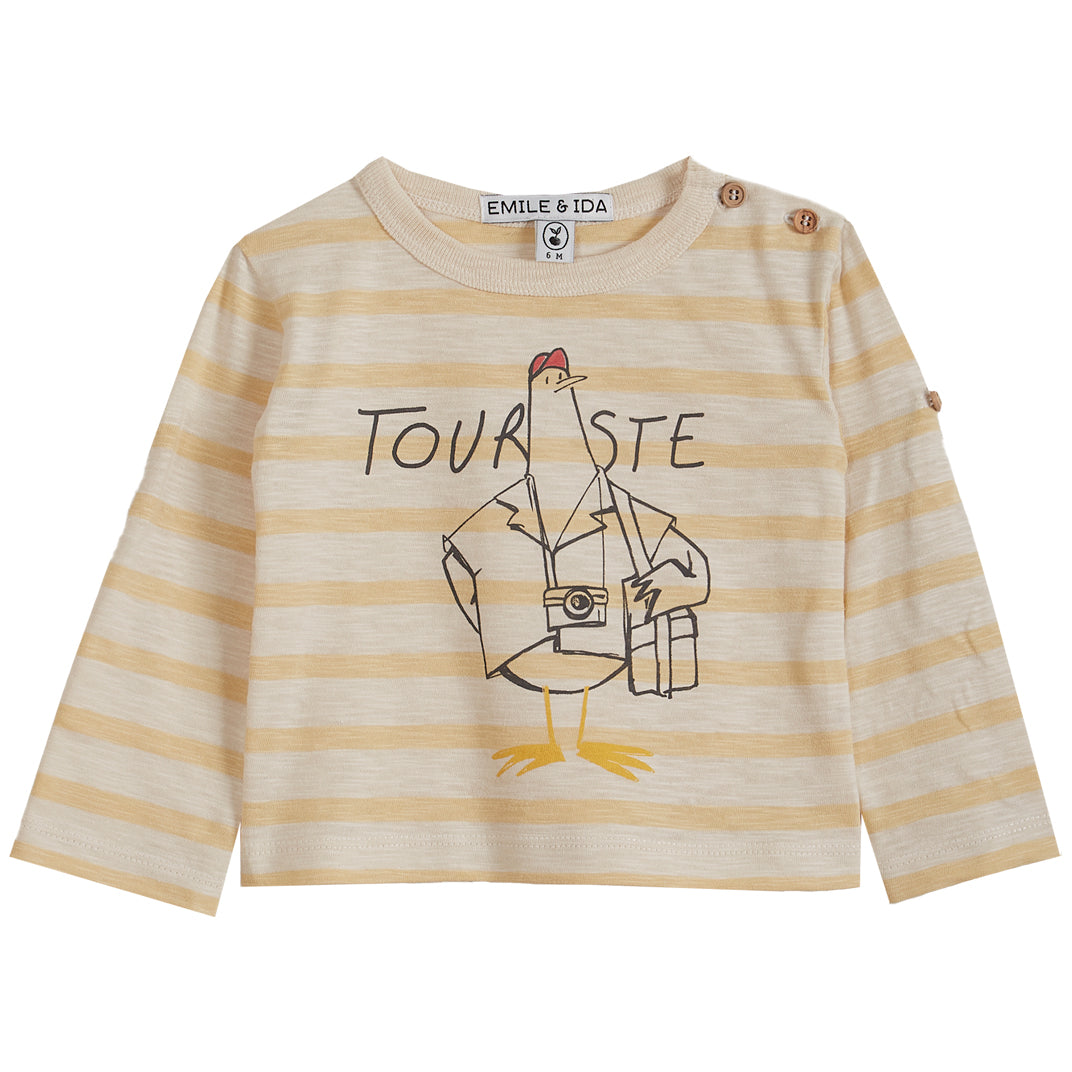 Emile et Ida Vanilla Striped Touriste Tee