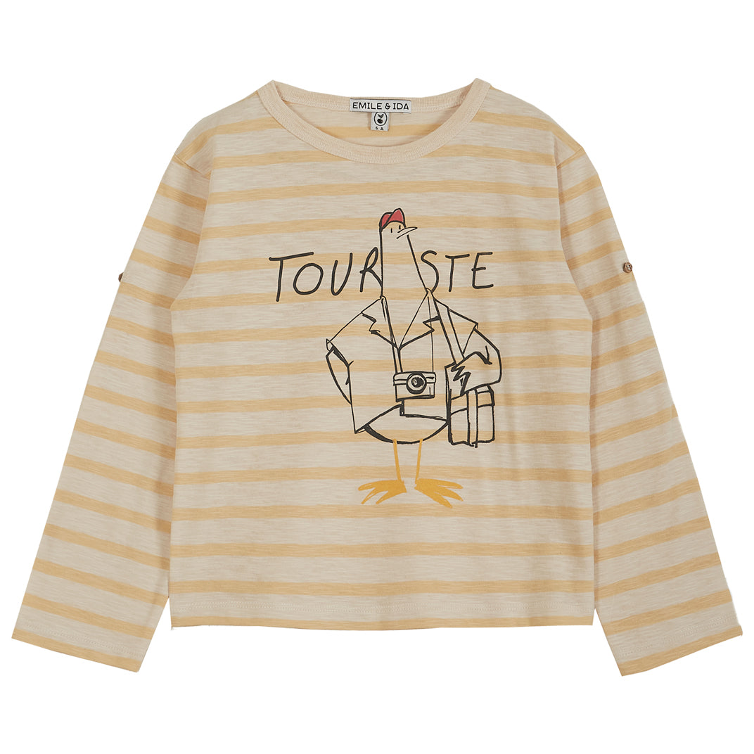 Emile et Ida Vanilla Striped Touriste Tee