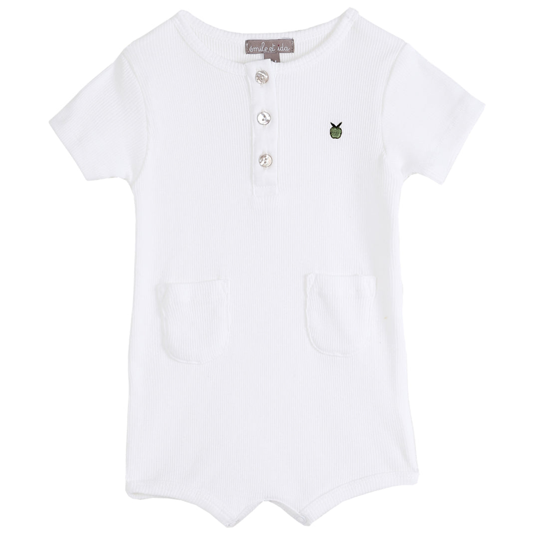 Emile et Ida Ecru Pocket Romper