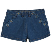 Emile et Ida Medium Denim Buttons Short
