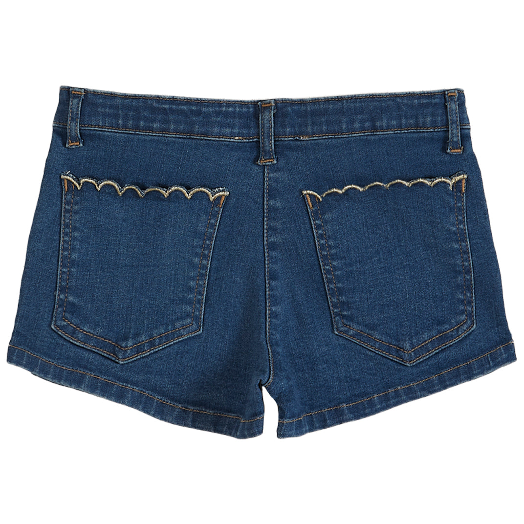 Emile et Ida Medium Denim Buttons Short