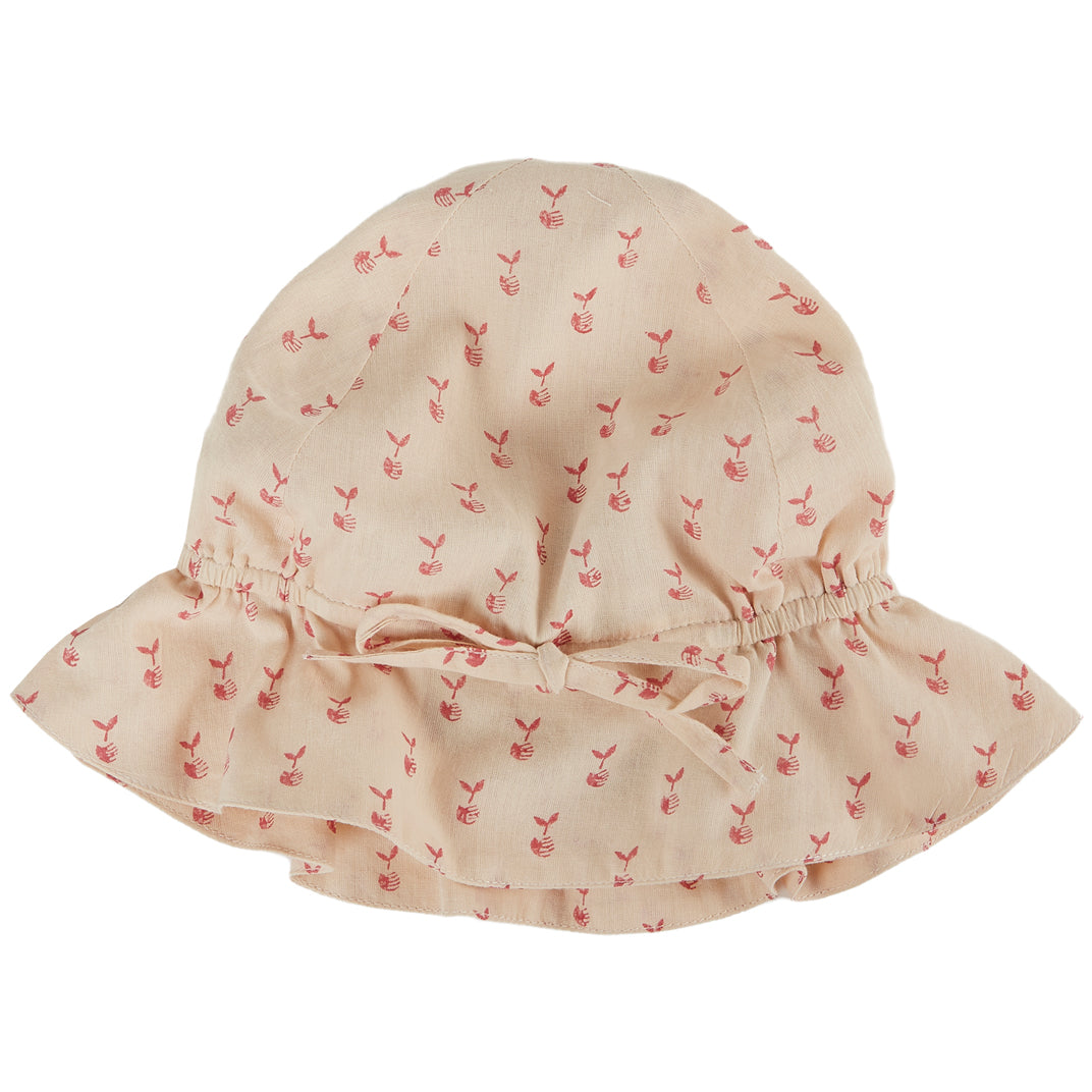Emile et Ida Beige Apple Print Sun Hat