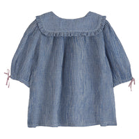 Emile et Ida Blue Mini Vichy Blouse