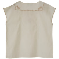 Emile et Ida Ecru Vintage Embroidered Blouse