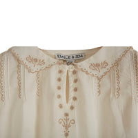 Emile et Ida Ecru Vintage Embroidered Blouse