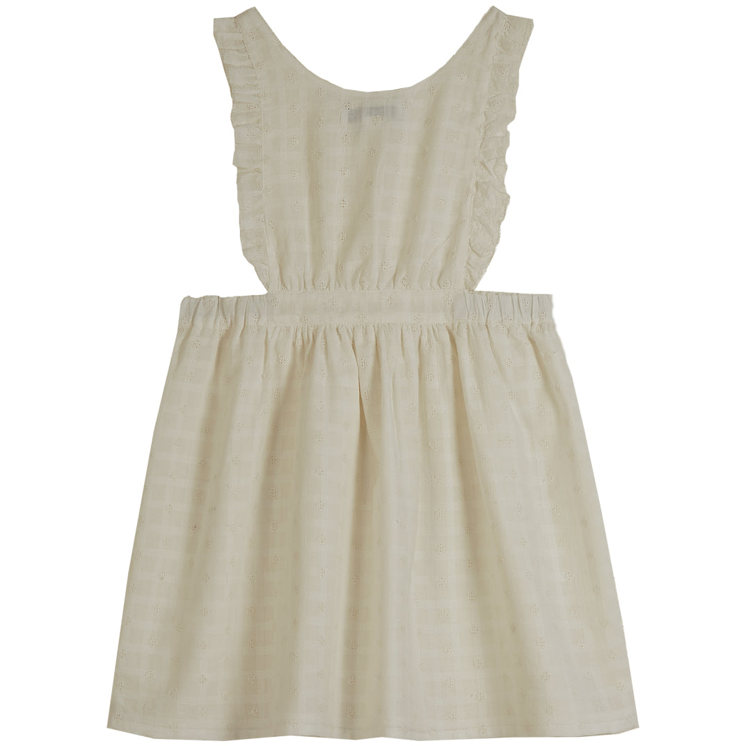 Emile et Ida Ecru Embroidered Apron Dress