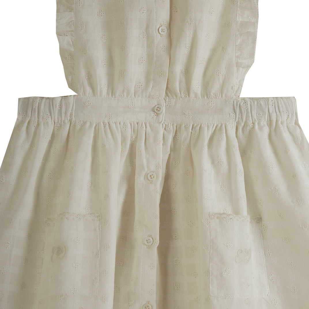 Emile et Ida Ecru Embroidered Apron Dress – Ladida
