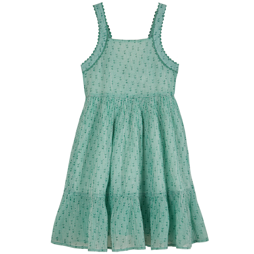 Emile et Ida Aqua Print Allover Strap Dress