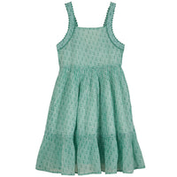 Emile et Ida Aqua Print Allover Strap Dress