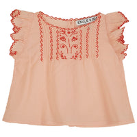 Emile et Ida Rose Vintage Embroidered Baby Blouse