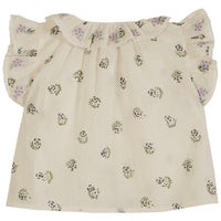 Emile et Ida Ecru Berry Print Baby Blouse