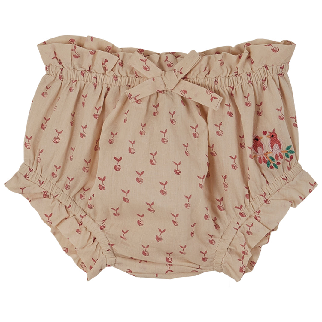 Emile et Ida Beige Apple Print Bloomer