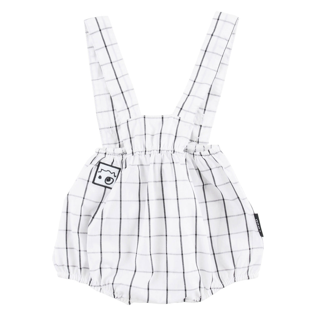 Loud White Grid Suspender Bloomers